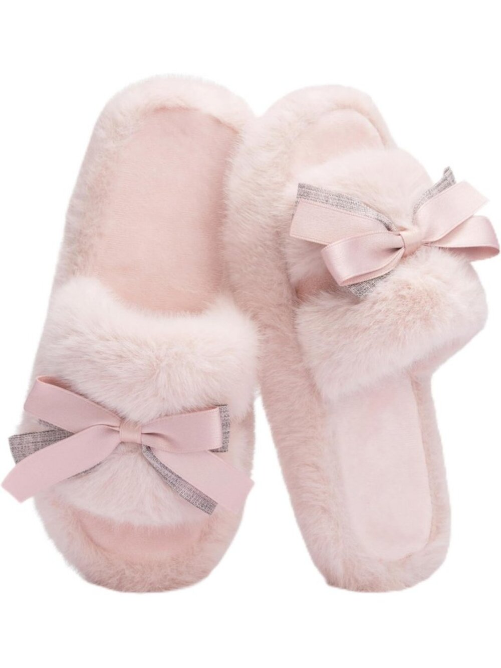 Cozy Fuzzy Bow Slippers for Women | Memory Foam Comfort | Perfect Gift Idea